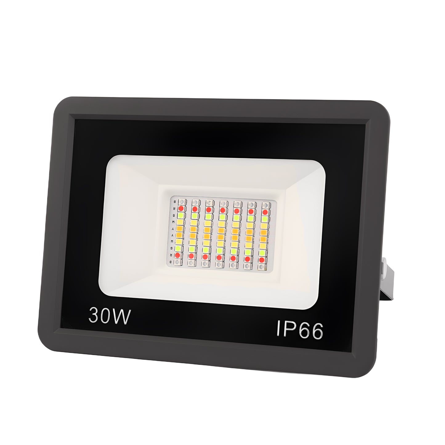 YANSUN Plug-in 2-Pack 950 Lumens Black Integrated LED RGBCW Outdoor Light Control Landscape Flood Light IP66 Waterproof
