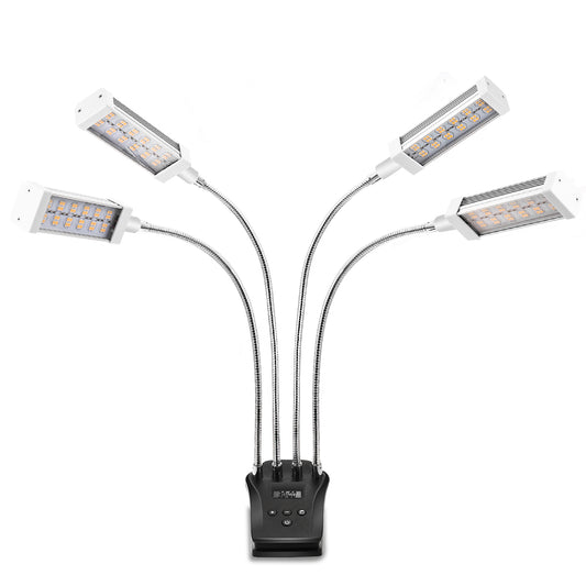 YANSUN 4-Light 96-Watt Full Spectrum Dimmable Indoor Outdoor Integrated LED Grow Light and 10-Brightness Levels