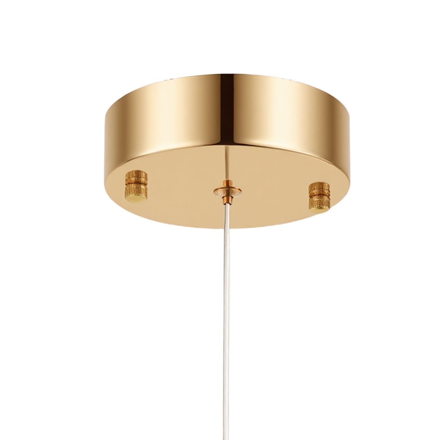 YANSUN 1-Light Copper Modern Spiral Tube Pendant Light, 18-Watt Integrated LED, 1440LM, 6000K, Minimalist Hanging Ceiling Light