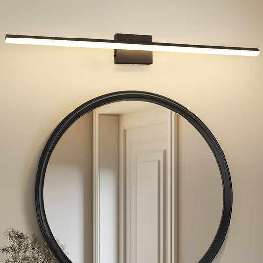 48 in 1-Light 24W Black Integrated LED Vanity Light, Bathroom Wall Sconce, Modern Light Bar for Mirror and Makeup