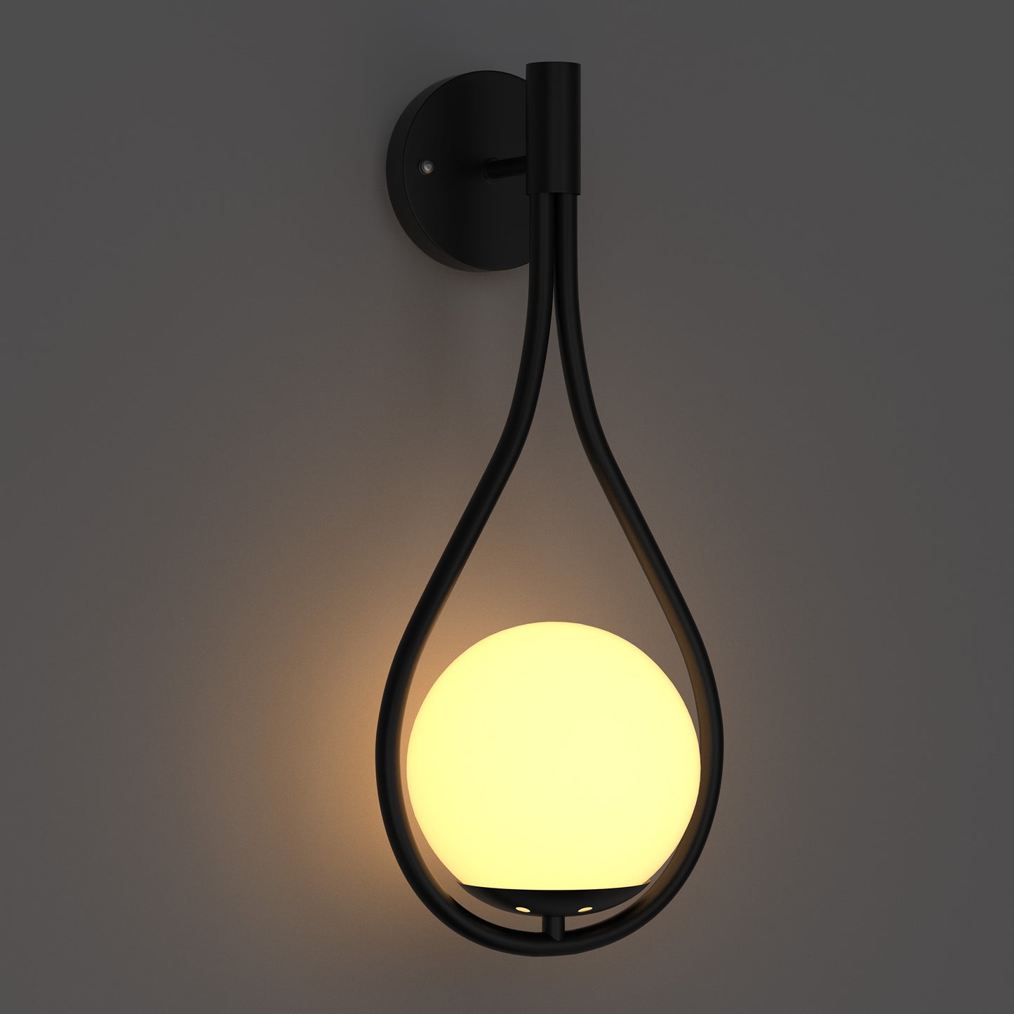 7.9 in. Black Indoor Pendant-Style Wall Sconce with E26 Socket, Modern Indoor Wall Light for bedroom hallway