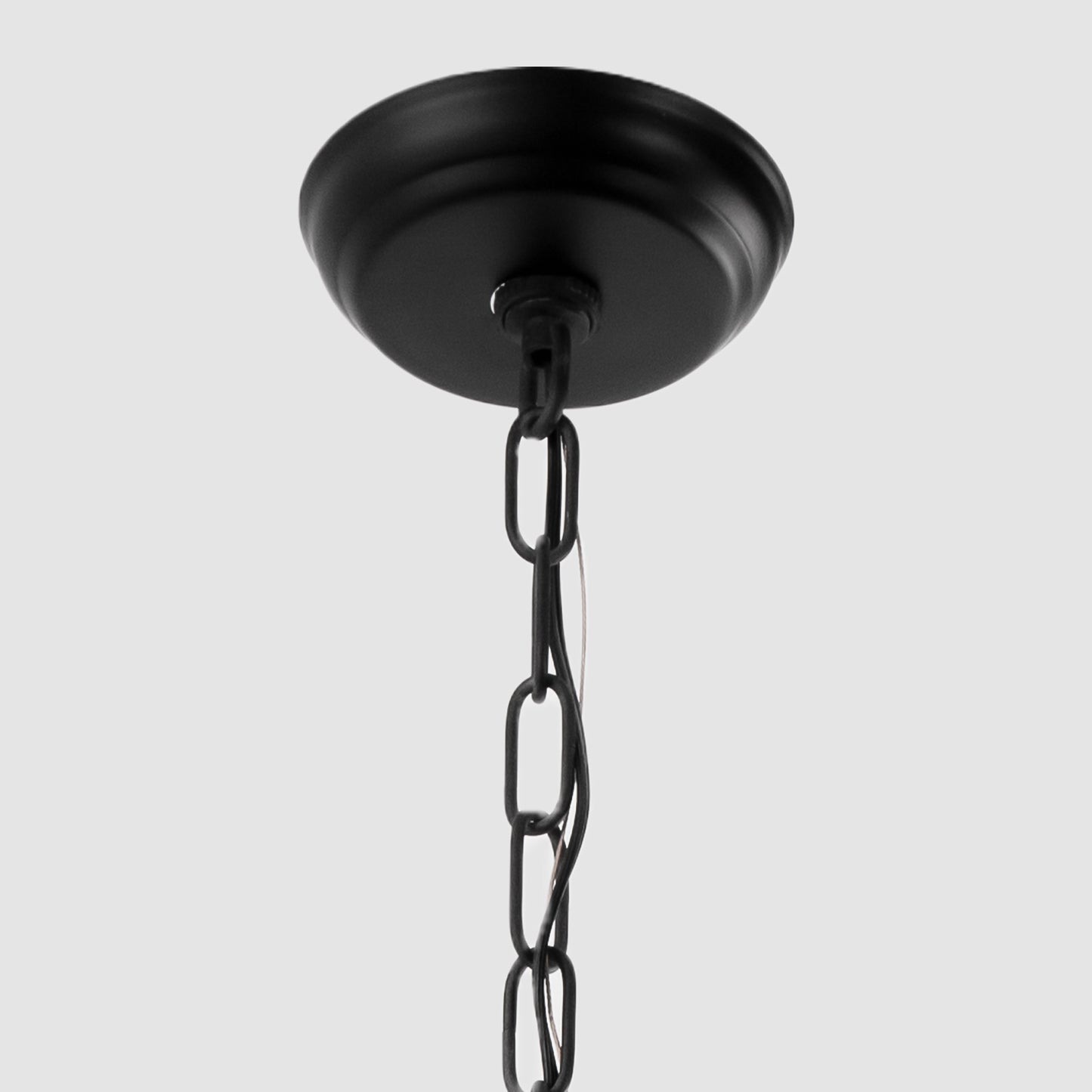 YANSUN 6-Light Black and White No Decorative Accents Candle Empire Chandelier for Dining Room with No Bulbs Included