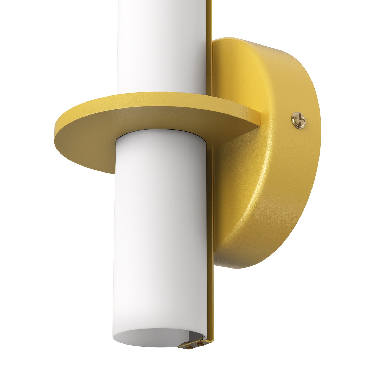 YANSUN Set of 2 Wall Sconces with Opal Acrylic Shade, Gold Finish, Integrated LED Adjustable Color Temperature, 18.1-Inch