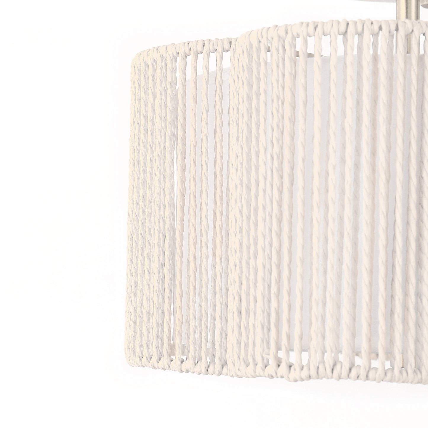 YANSUN 3-Light Flush Mount Ceiling Light in White Finish with White Shades, E26 Base, Non-Integrated Bulbs, 120V
