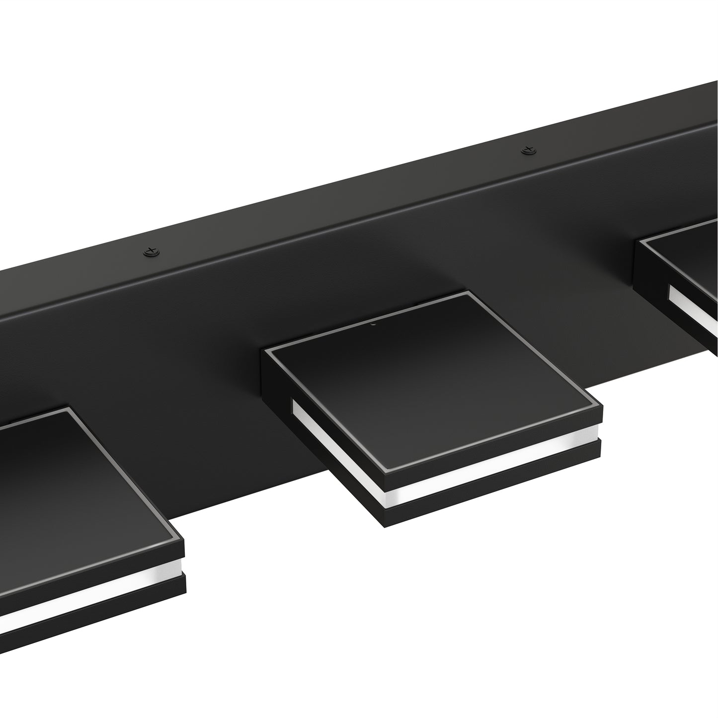 YANSUN 3-Light Vanity Mirror Light with Up/Down Lighting, Integrated LED 6300K Cool White, 754 Lumen, Matte Black Finish