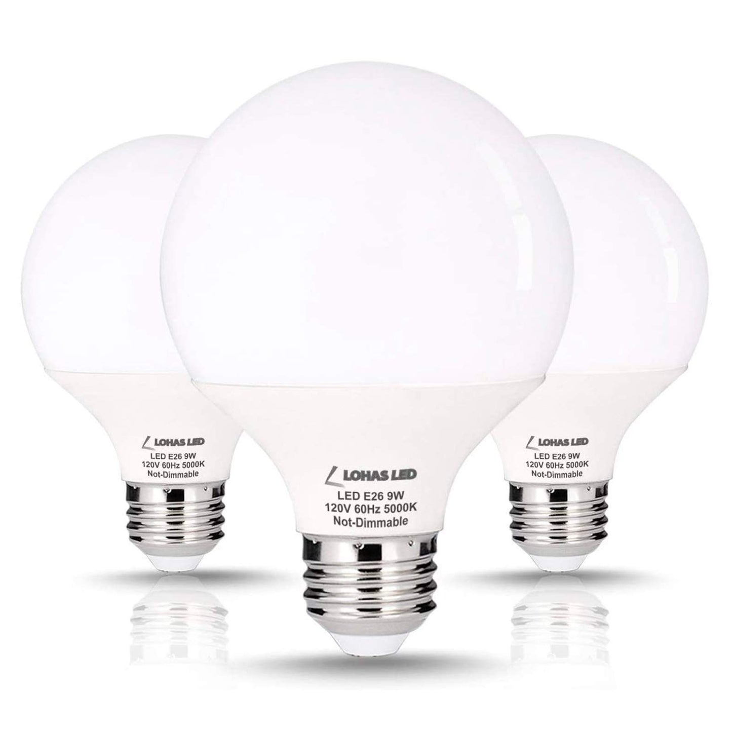YANSUN 9-Watt G25 LED Light Bulb E26 Frosted White 5000K Non-Dimmable (3-Pack)