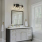 YANSUN 16 in. 3-Light Modern Vanity Light Matte Black with Clear Glass Perfect for Vanity Powder Room Dressing Room
