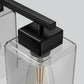 YANSUN 16 in. 3-Light Modern Vanity Light Matte Black with Clear Glass Perfect for Vanity Powder Room Dressing Room