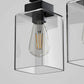 YANSUN 16 in. 3-Light Modern Vanity Light Matte Black with Clear Glass Perfect for Vanity Powder Room Dressing Room