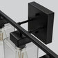 YANSUN 16 in. 3-Light Modern Vanity Light Matte Black with Clear Glass Perfect for Vanity Powder Room Dressing Room