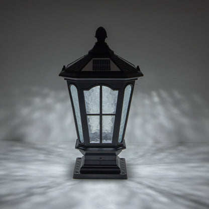 16.5 in. Matte Black Outdoor Post Lantern Waterproof Aluminum Exterior Pillar Light with LED Bulb for Patio Driveway Garden Porch