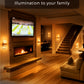 YANSUN 1-Watt Acrylic Square  Plug-in Integrated LED Night Light with Sliding Dimmer, Amber 1600K, Black & Copper, 2-Pack