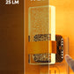 YANSUN 1-Watt Acrylic Square  Plug-in Integrated LED Night Light with Sliding Dimmer, Amber 1600K, Black & Copper, 2-Pack