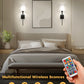YANSUN 6 in. 1-Light Black Metal LED Dry Rated Vanity Light Bar with Bell Fabric Shade Dimmable