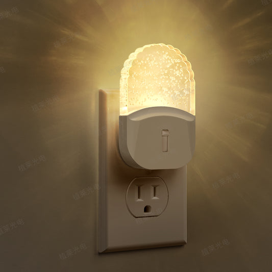 YANSUN 0.5-Watt Plug-in Integrated LED Night Light with Light Sensor, Acrylic Decoration, Warm 3000K, White, 4-Pack