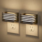 YANSUN 2-Pack 1W Dusk to Dawn Plug-in Night Lights 2700K Warm White LED Up and Down Lighting Night Lights with 3-Level Dimming for Bedroom Hallway