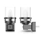 YANSUN 2-Pack 0.6W Plug-in Candle Night Lights, Black Wood Grain, Warm White 3000K, Adjustable C7 LED Filament