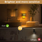 YANSUN 1-Watt Plug-in Integrated LED Night Light with Dusk-to-Dawn Sensor, Up & Down Glow, Amber 2000K, Black, 2-Pack