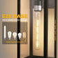 YANSUN 18 in. 2-Pack Black Dusk to Dawn Outdoor Lantern Sconce Wall Lights with Clear Glass Shade LED T30 Bulbs Included