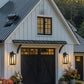 YANSUN 18 in. 2-Pack Black Dusk to Dawn Outdoor Lantern Sconce Wall Lights with Clear Glass Shade LED T30 Bulbs Included