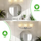 YANSUN 17 in. 3-Light Chrome Vanity Light with Frosted Cylinder Glass Shades Stylish Modern Wall Sconce for Vanity Powder Room