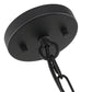 YANSUN 6-Light Black Crystal Pendant Light, Modern Statement Chandelier with E12 Base for Living Room or Dining Room