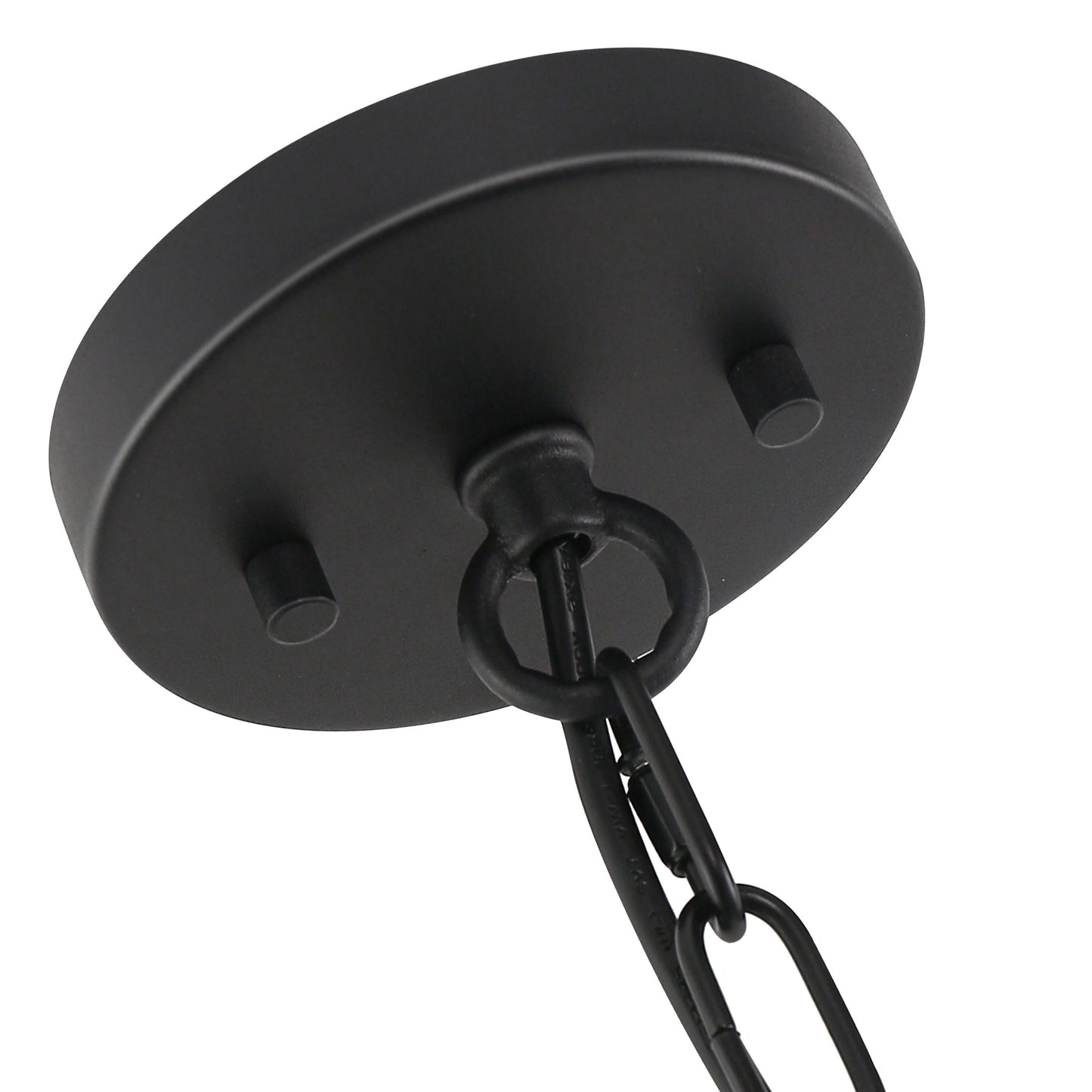 YANSUN 6-Light Black Crystal Pendant Light, Modern Statement Chandelier with E12 Base for Living Room or Dining Room