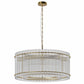 YANSUN 37in. Gold 2-Tier 8-Light Water Ripple Crystal Chandelier Modern Ceiling Light for Dining Room Living Room Bedroom Foyer High Ceiling
