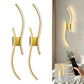 YANSUN 2-Pack Dual Wave Wall Lights, LED Built-in, 5W, 2700K-6000K, Remote Control, U.S. Two-Prong Plug, Type-C USB