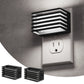 YANSUN 2-Pack 1W Plug-In Dusk to Dawn Night Light, Black Fence Design, White 5000K LED, 3-Level Button Dimmer, US 2-Prong Plug