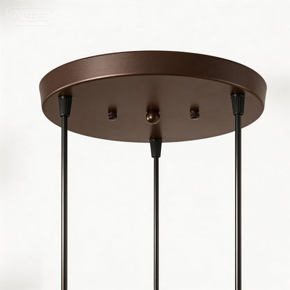YANSUN 3-Light Oil Rubbed Bronze Kitchen Island Pendant Light with Clear Glass Shade Traditional E26 Ceiling Light Fixture