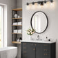 YANSUN 32 in. 5-Light Black Metal Vanity Light with Clear Glass Shade and No Bulbs Included