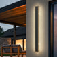 YANSUN 39.4in Outdoor LED Wall Light, Side Emitting Linear Wall Sconce, 30W 3000K Warm Light Black Exterior Fixture for Porch Patio 110V