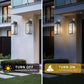 YANSUN 2-Pack Black Lantern Outdoor Wall Sconce with Motion Sensor and Clear Glass, E26 Base, IP23, No Bulbs Included