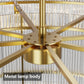 YANSUN 37in. Gold 2-Tier 8-Light Water Ripple Crystal Chandelier Modern Ceiling Light for Dining Room Living Room Bedroom Foyer High Ceiling