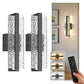 YANSUN 5 in. 2-Pack Black Square Integrated LED Vanity Light with Remote, Dimmable Modern Wall Sconce for Bedroom or Hallway