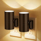 YANSUN 2-Pack 1W Plug-in Dimmable Night Lights with Auto Light Control, Cylindrical Wall Sconce Style, Black Finish