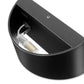 YANSUN 8 in. 1-Light Modern Black Wall Sconce with Adjustable Rectangle Lantern Shade for Hallway