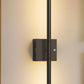 YANSUN 2-Pack 28.3in Rechargeable LED Wall Sconce Matte Black Indoor Wall Light with Remote Motion Sensor Dimmable 3CCT Night Light