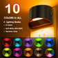YANSUN 1-Watt Color Changing Integrated LED Semi-Crescent Wall-Like Night Light, Button Adjustable, Light Sensor, 2-Pack