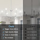 YANSUN 6-Head Chrome Traditional Chandelier - 28in E12 Metal Candelabra for Living Room Entryway, 40W Max