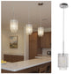 YANSUN Modern 3-Light Pendant Lighting Set, White Chrome Twisted Cylinder Aluminum Ceiling Lights 6.3in, E26 Base Indoor Kitchen Island Hanging Fixture 110-120V