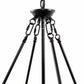 YANSUN 4-Light Matte Black Brown Drum Chandelier Industrial Metal Mesh Pendant Light Fixture E26