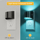 YANSUN 1-Watt Color Changing Integrated LED Semi-Crescent Wall-Like Night Light, Button Adjustable, Light Sensor, 2-Pack