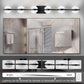 YANSUN 43in. Black 6-Light LED Bathroom Vanity Light with Crystal Sand Acrylic Shades Wall-Mount