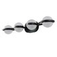 YANSUN 30"Black LED Bathroom Vanity Light with Crystal Sand Acrylic Shades, 4-Ligh Decorative WallLighting Fixturefor Bathroom Vanity Mirror