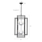 YANSUN Modern 8-Light Black & Chrome Geometric Pendant Chandelier, Industrial Adjustable Hanging Light for Living Room,Dining Room, Kitchen (No Bulbs)
