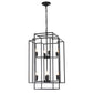 YANSUN Black Farmhouse Pendant Light, 8-Light Adjustable Height Chandelier for Kitchen Island & Foyer, E12 Base (Bulbs Not Included)