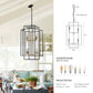 YANSUN Farmhouse Gold 8-Light Pendant Light, Adjustable Height, E12 Base, Iron Frame for Kitchen Island & Foyer (Bulbs Not Included)
