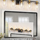YANSUN 32 in. 5-Light Black Gold Vanity Light for Bathroom with Clear Glass Shade Wall Sconce